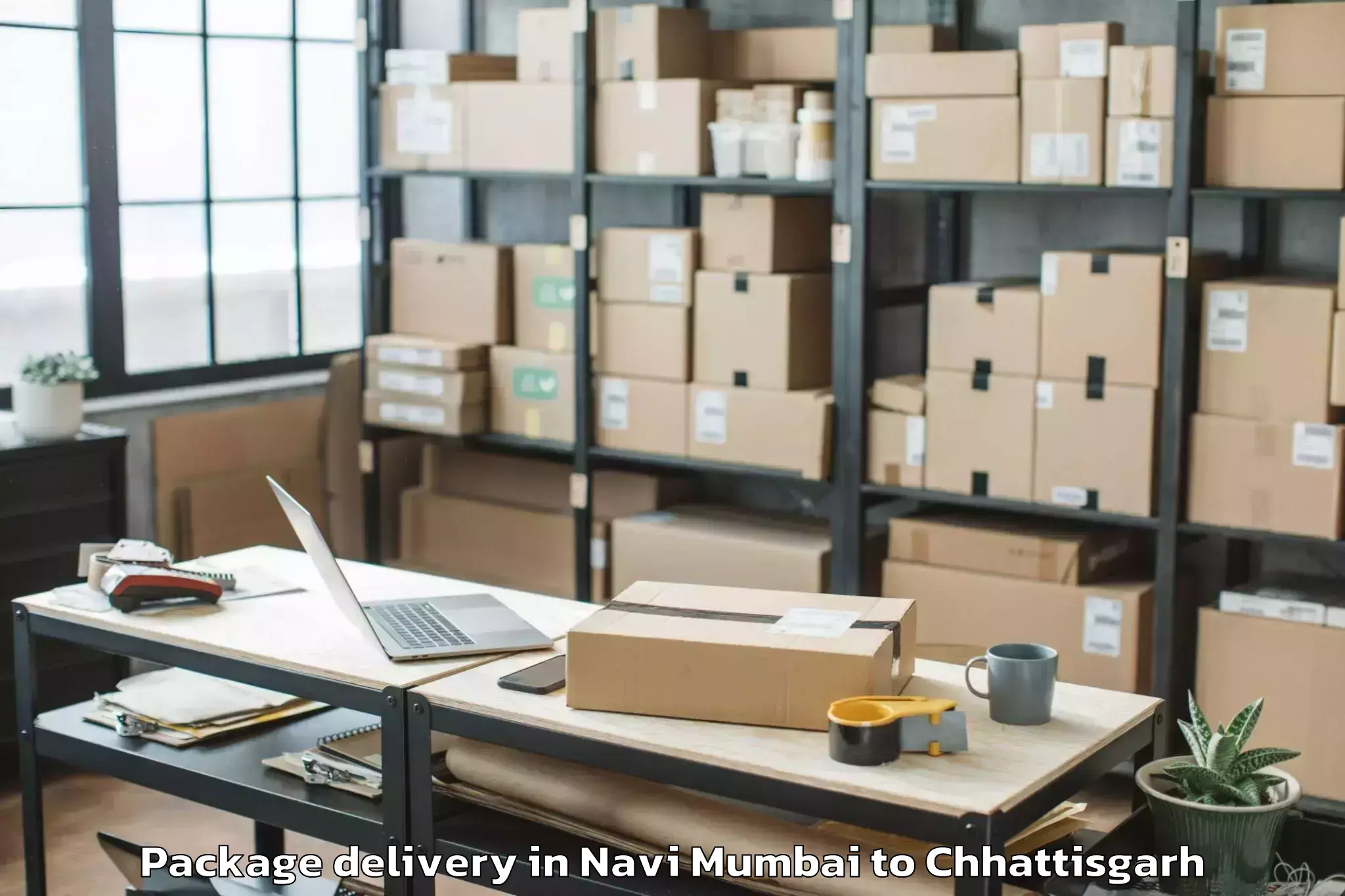 Book Navi Mumbai to Berla Package Delivery